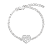 Petiteshine Love’s First Steps Silver Bracelet