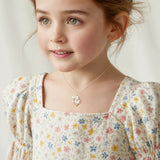 Petiteshine Mom With Flower Tulip Embrace Rosegold Vermeil and Silver Necklace