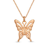 Petiteshine Wings of Grace Rosegold Vermeil Necklace
