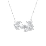 Petiteshine Bond of Blossoms Silver Necklace