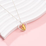 Petiteshine Heart of Generations Grandma and Children 14K Gold Vermeil and Silver Necklace