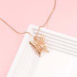 Petiteshine Wings of Grace Rosegold Vermeil Necklace