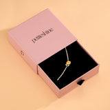 Petiteshine Sunflower Golden Bloom K14 Gold Vermeil and Silver Bracelet