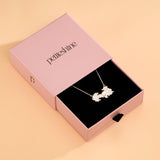 Petiteshine Bond of Blossoms Silver Necklace