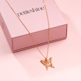 Petiteshine Wings of Grace Rosegold Vermeil Necklace