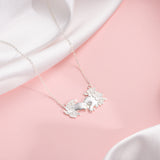 Petiteshine Bond of Blossoms Silver Necklace