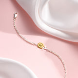 Petiteshine Sunflower Golden Bloom K14 Gold Vermeil and Silver Bracelet
