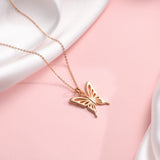 Petiteshine Wings of Grace Rosegold Vermeil Necklace