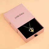 Petiteshine Heart of Generations Grandma and Children 14K Gold Vermeil and Silver Necklace