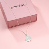 Petiteshine Little Girl Walk with Grandma in Garden Silver Necklace