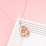 Petiteshine Mom and Princess Moment Vermeil Rosegold and Silver Necklace