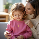 Petiteshine Mom With Flower Tulip Embrace 14K Gold Vermeil Necklace