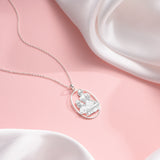 Petiteshine Mom and Princess Moment Silver Necklace