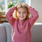 Petiteshine Mom With Flower Tulip Embrace 14K Gold Vermeil Necklace