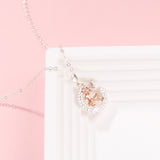 Petiteshine Everglow Reindeer Rosegold Vermeil and Silver Necklace