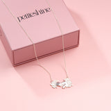 Petiteshine Bond of Blossoms Silver Necklace