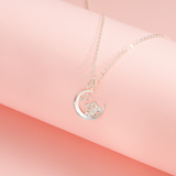 Petiteshine Lunar Snowflake Silver Necklace