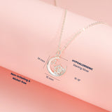 Petiteshine Lunar Snowflake Silver Necklace