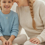 Petiteshine Heart of Generations Grandma and Children 14K Gold Vermeil and Silver Necklace