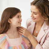 Petiteshine Mom and Princess Moment Silver Necklace