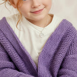 Petiteshine Little Girl Walk with Grandma in Garden Silver Necklace