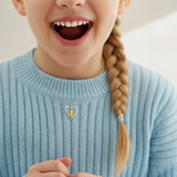 Petiteshine Heart of Generations Grandma and Children 14K Gold Vermeil and Silver Necklace