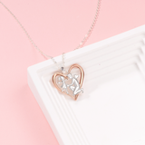 Petiteshine Daughter is Running Into Dad’s Arms Rosegold Vermeil and Silver Necklace