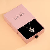 Petiteshine Daughter is Running Into Dad’s Arms Rosegold Vermeil and Silver Necklace